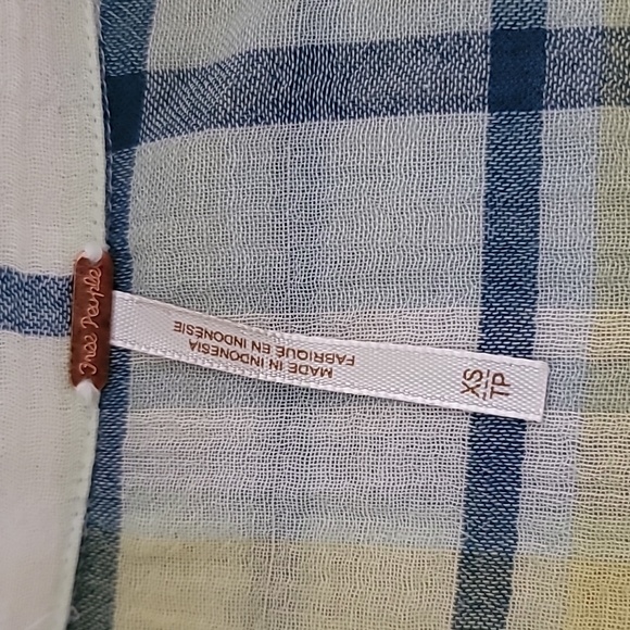 Free People Plaid Button Down - SZ XS - Picture 5 of 6
